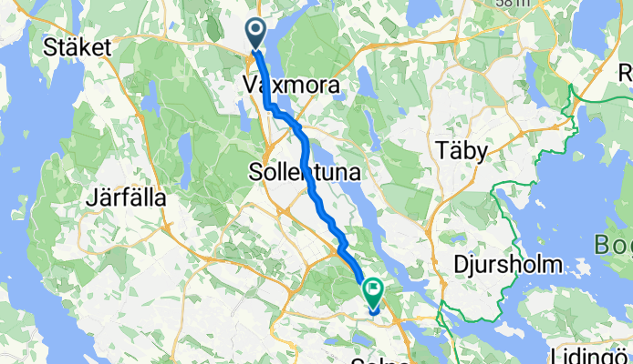Kung Hans väg, Sollentuna to Tunvägen, Solna