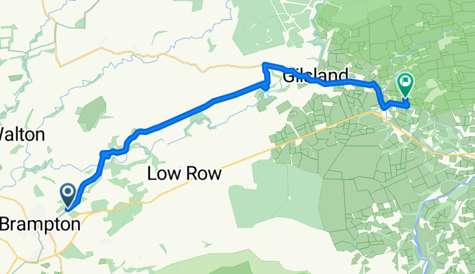 Lanercost Road, Brampton to Thirwall Castle Walk, Brampton