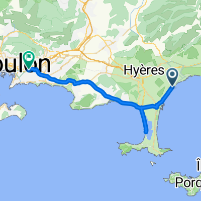 Ruta desde Avenue des Sirènes, Hyères