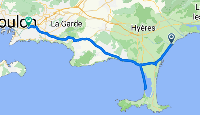 Ruta desde Avenue des Sirènes, Hyères