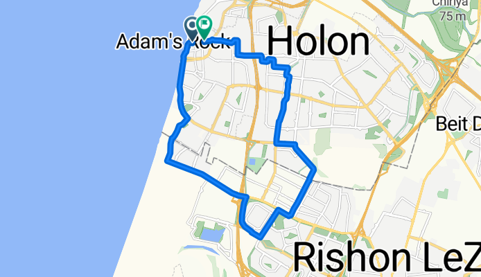 Rothschild Edmond James Street, Bat Yam to Rothschild Edmond James Street, Bat Yam