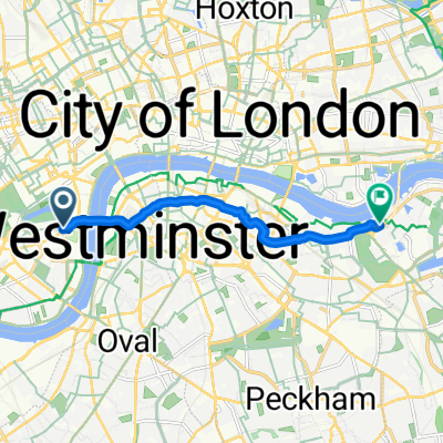 Dean Farrar Street, London to Albion Street, London