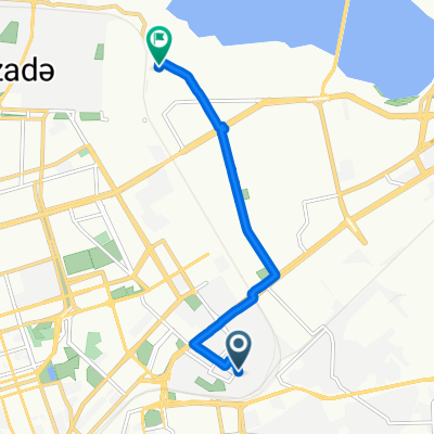 Route from Şahin Mustafayev, Baku