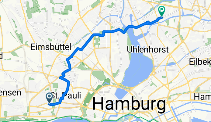 Jessenstraße, Hamburg to Glindweg, Hamburg