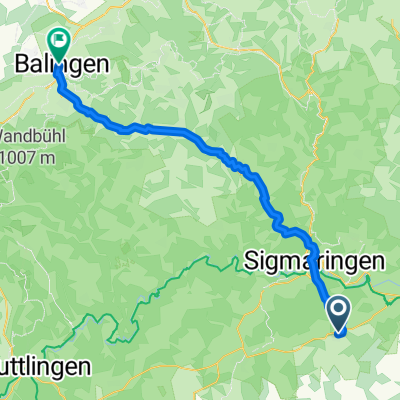 Hauptstraße, Krauchenwies nach Am Lindle, Balingen