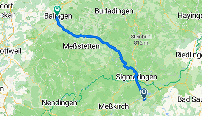 Hauptstraße, Krauchenwies nach Am Lindle, Balingen