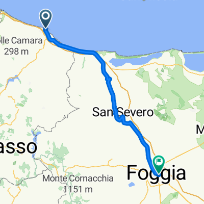 Via Leopoldo Pilla, Termoli to Via Redipuglia, Foggia