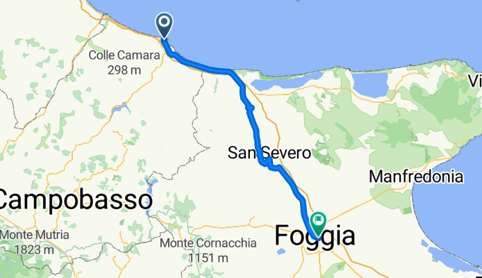 Via Leopoldo Pilla, Termoli to Via Redipuglia, Foggia