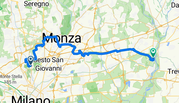 Via Attilia Rivolta, Брессо до Via Vaprio, Кассано-д'Адда