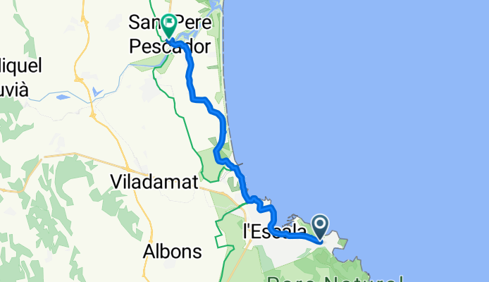 Avinguda de Montgó, L'Escala to Carrer de la Verge del Portalet, Sant Pere Pescador