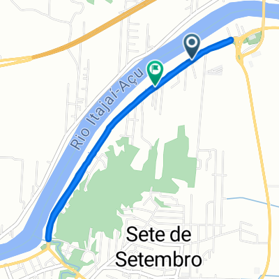 Route to Rua Itajaí