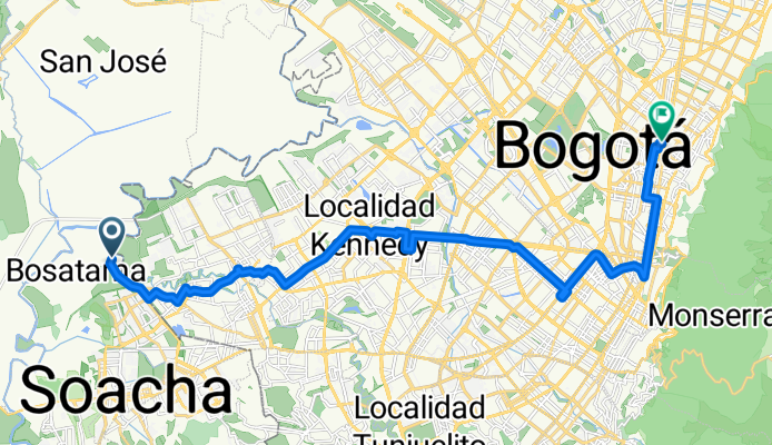 Bosatama, Soacha a TransMilenio, Bogotá