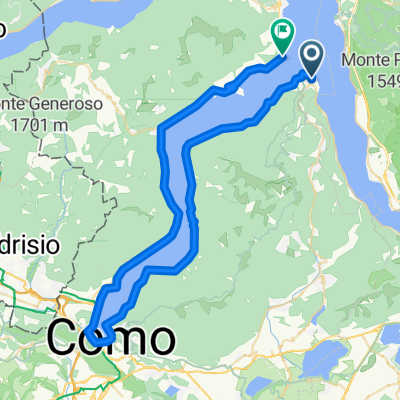 VillaVistas route - Cadenabbia car ferry - Bellagio car ferry - Avoid the tunnel - Tunnel (caution) - Via Regina scenic route begin - End of scenic road