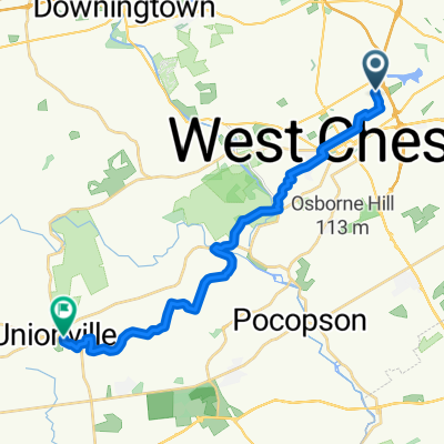 Old Fern Hill Rd, West Chester to Cemetery Ln, Kennett Square