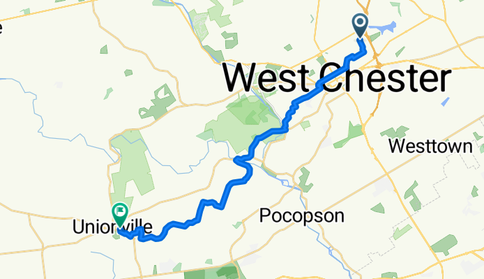 Old Fern Hill Rd, West Chester to Cemetery Ln, Kennett Square