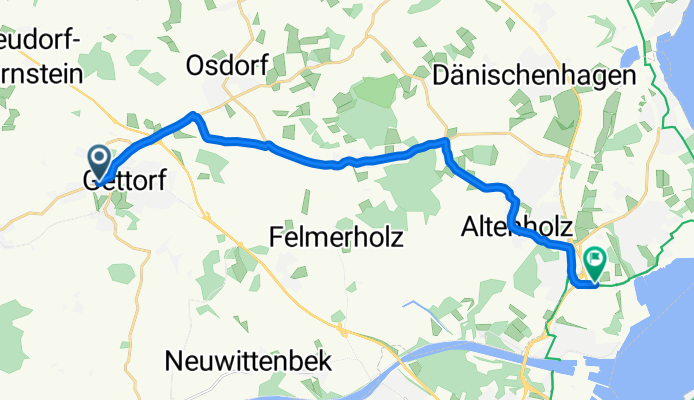 Hasselrott, Gettorf nach Groß Hasselrod, Kiel