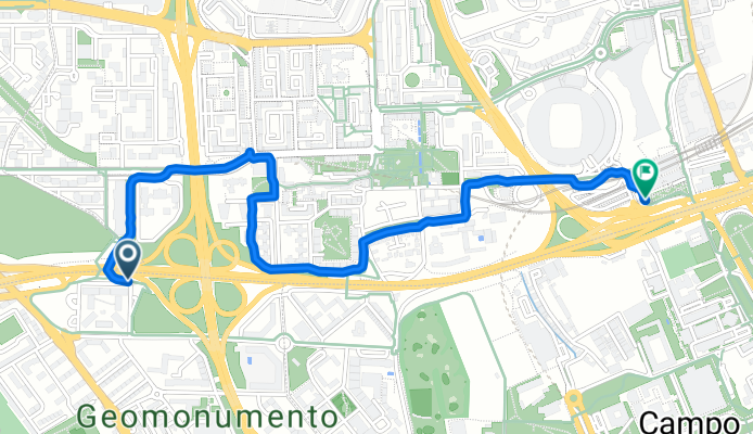 Rua Tomás da Fonseca, Lisboa to Avenida Padre Cruz, Lisboa