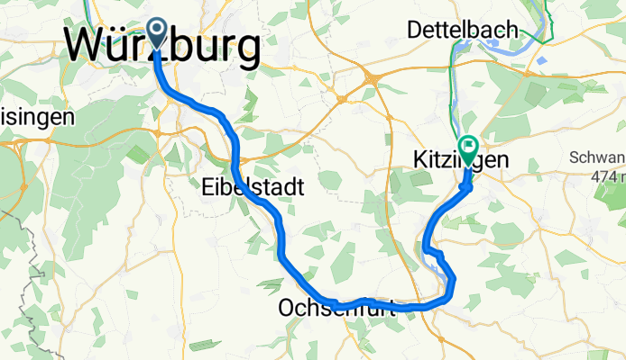 Von Würzburg bis Kitzingen