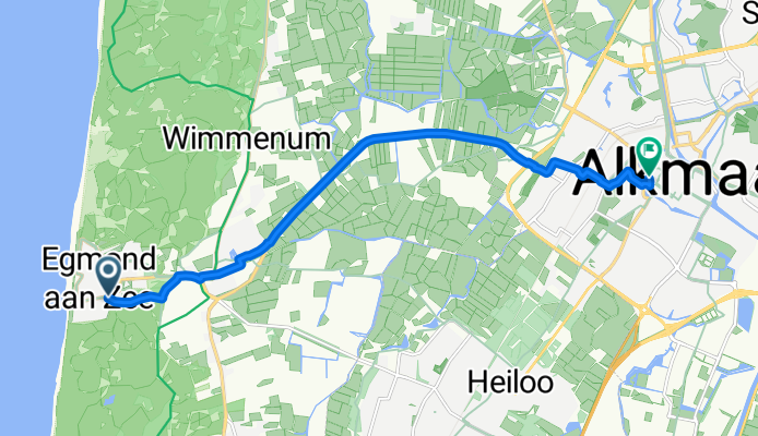 Zeeweg, Egmond aan Zee nach Gasthuisstraat, Alkmaar