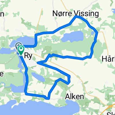 Ry - Ravnsø rundt - Svejstrup Enge - Boes - Ry