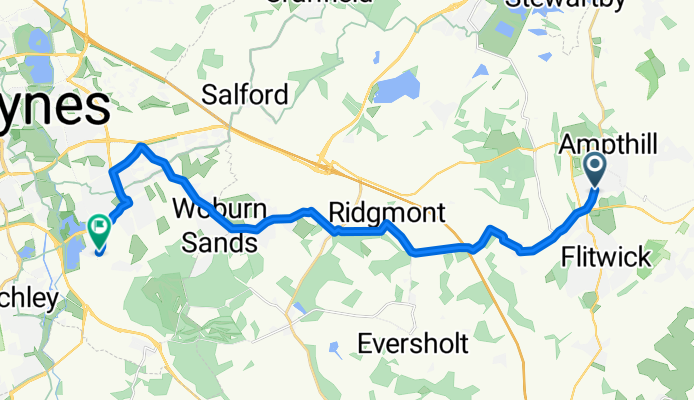 Flitwick Road, Bedford to Station Road, Milton Keynes