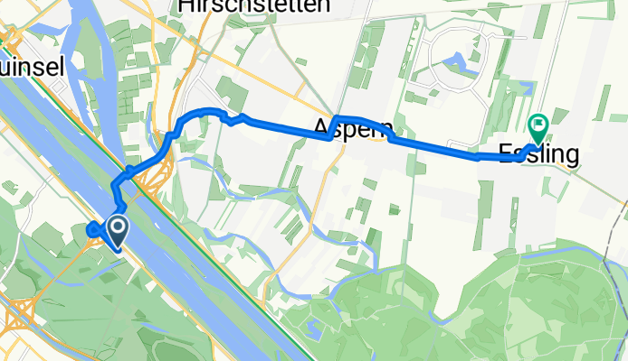 Route to Essling