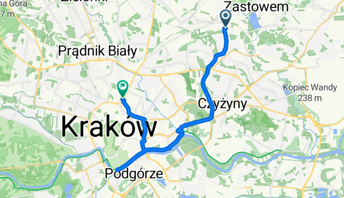 osiedle Piastów do aleja Listopada