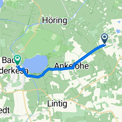 Europäischer Fernwanderweg 9, Stinstedt nach Zum Hasengarten, Geestland