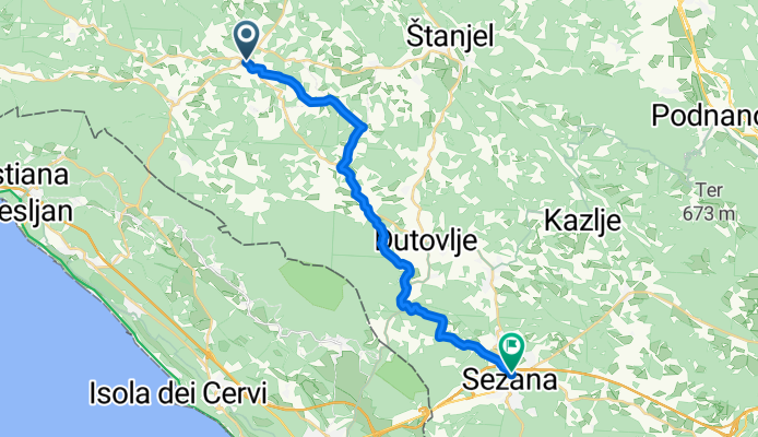 From Komen to Sežana