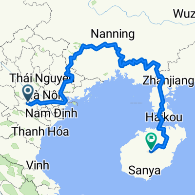 An Dương Vương, TP. Hòa Bình to Hải Nam