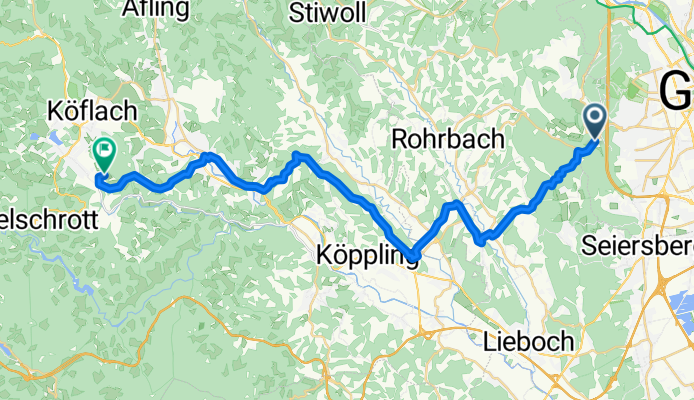 Thalerseestraße, Graz nach Schlosserstraße, Köflach