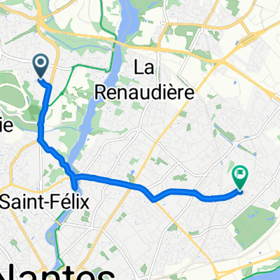 Chemin de Launay Violette, Nantes à Rue des Floralies, Nantes