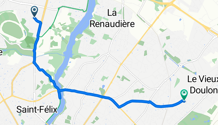 Chemin de Launay Violette, Nantes à Rue des Floralies, Nantes