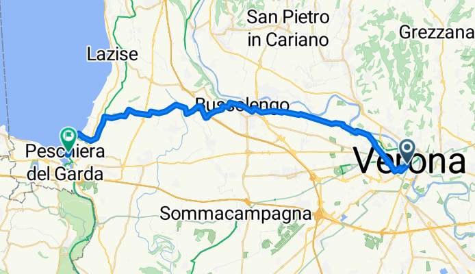 Piazza Brà, Verona to Peschiera del Garda