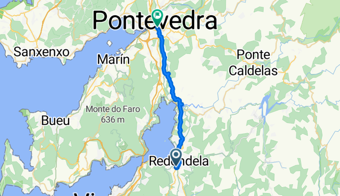 Estrada de Vigo, Redondela to Rúa da Virxe do Camiño, Pontevedra