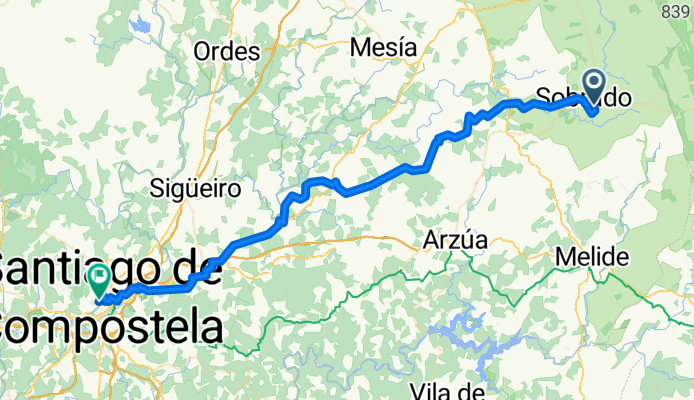 From Sobrado to Santiago de Compostela