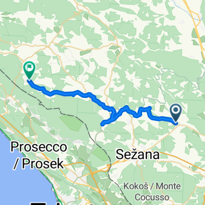 From Sežana to Komen