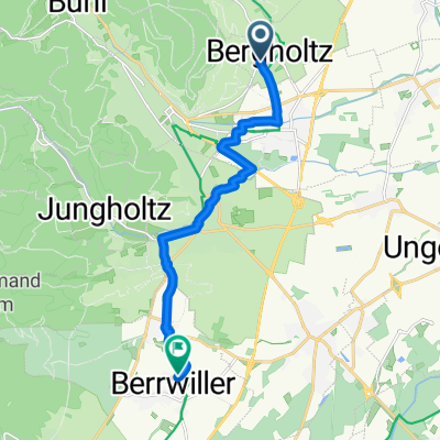 Rue du Kreutzweg, Bergholtz à Rue de l'Église, Berrwiller