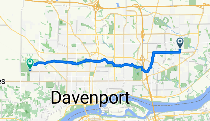 Tanglewood Rd, Bettendorf to Emeis Park Dr, Davenport