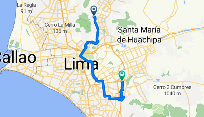 De Calle M MZ. K a Alameda Jockey Plaza