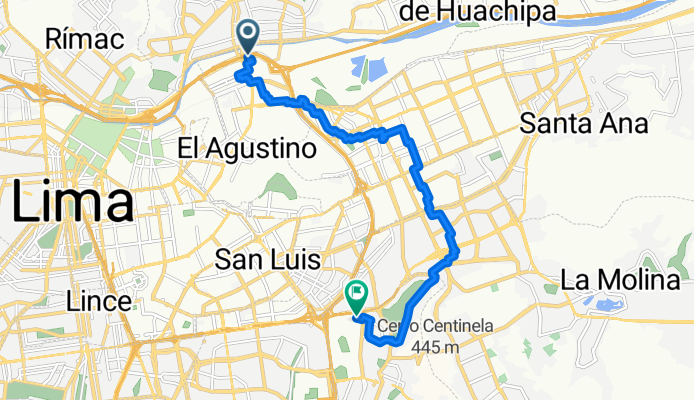 De Avenida José Carlos Mariátegui a Alameda Jockey Plaza