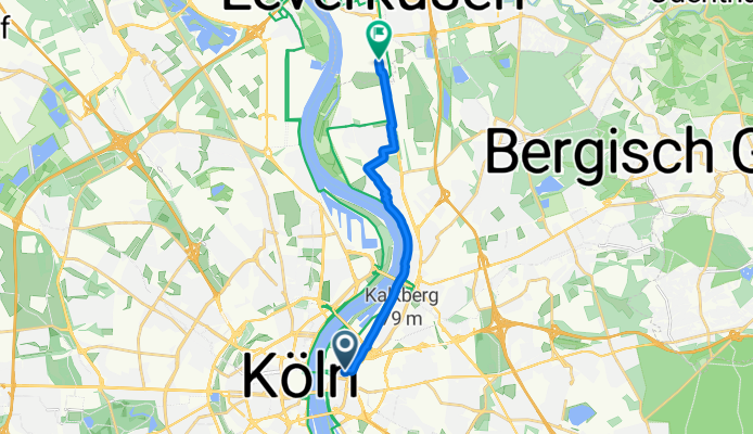 Luise-Straus-Ernst-Straße, Köln nach Chempark, Leverkusen