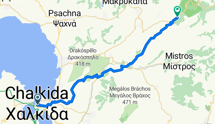 Eleftheriou Venizelou, Chalcis to Stenis-Chiliadous, Steni Dirfyos