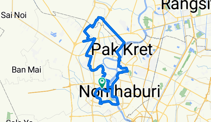 Soi Muban Sirin House Rattanathibet, Mueang Nonthaburi District to Soi Muban Crystal Town Home, Mueang Nonthaburi District