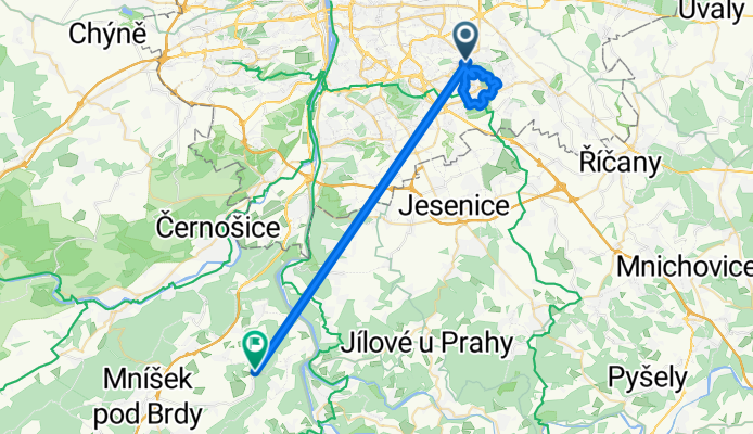 Mezi potoky, Praha 15 do Bojov, Čisovice