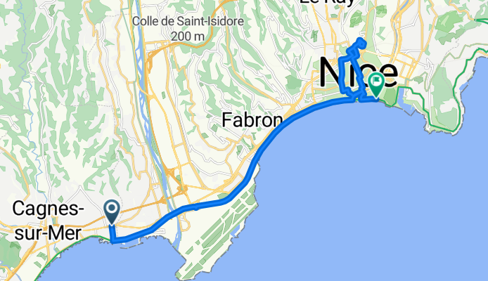 Impasse des Jacinthes, Cagnes-sur-Mer to Quai des États-Unis, Nice