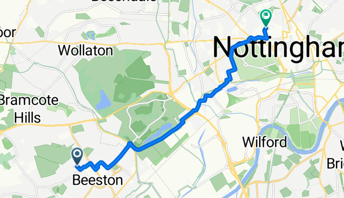 Louis Avenue, Nottingham to Travel Inn, Nottingham