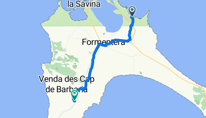 Avinguda de Miramar, Formentera nach Camí s'Avenc, Formentera