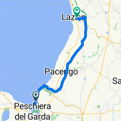 Peschiera del Garda to Via Fosse, Lazise