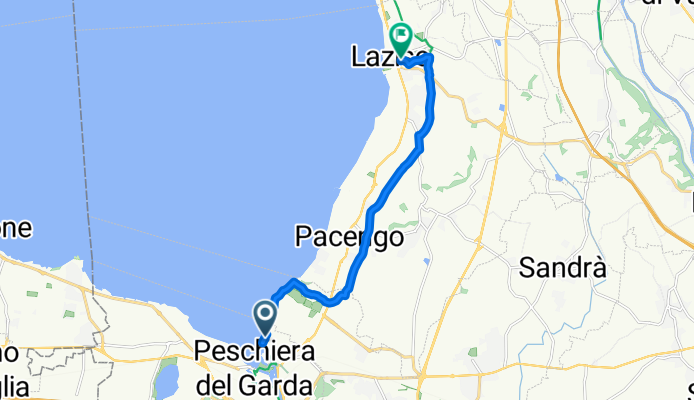 Peschiera del Garda to Via Fosse, Lazise